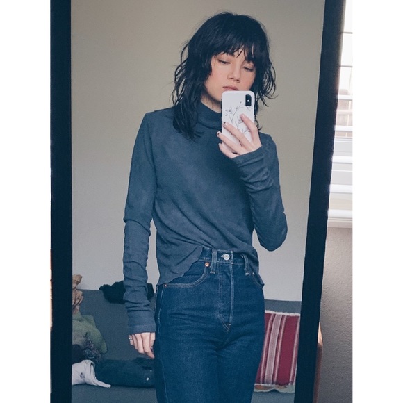 LACAUSA Tops - Mock Neck Thermal